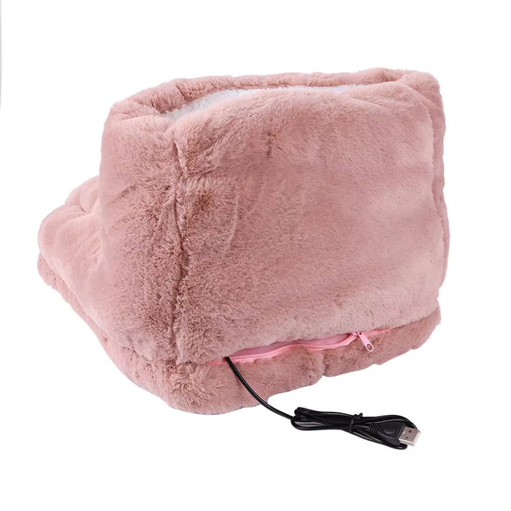 USB Foot Warmer Foot Heater Thermal Heater for Soft Plush Warm Foot Cover Electric Heating Feet Warmer for Home Bedroom